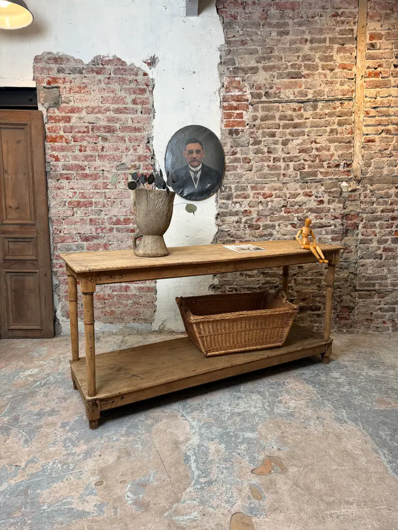 Ancienne table de drapier en chêne