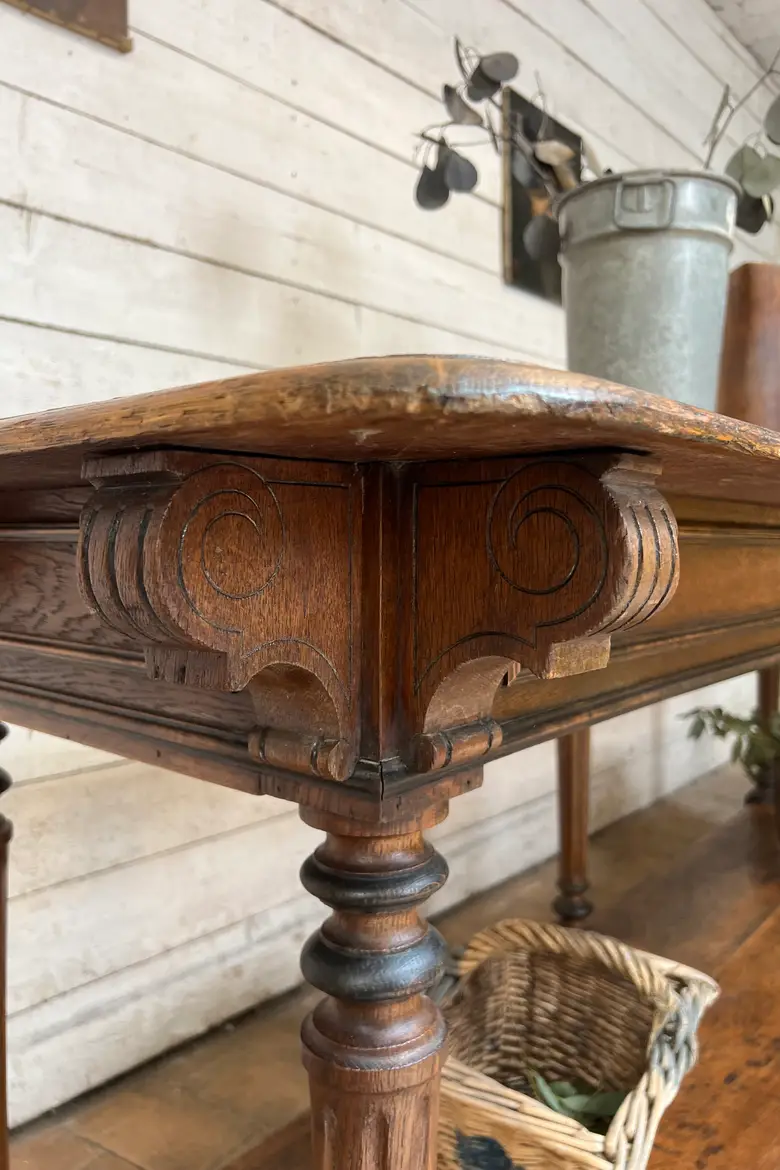 Ancienne table de drapier en chêne – XIXe siècle