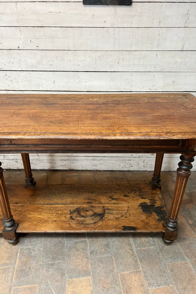 Ancienne table de drapier en chêne – XIXe siècle