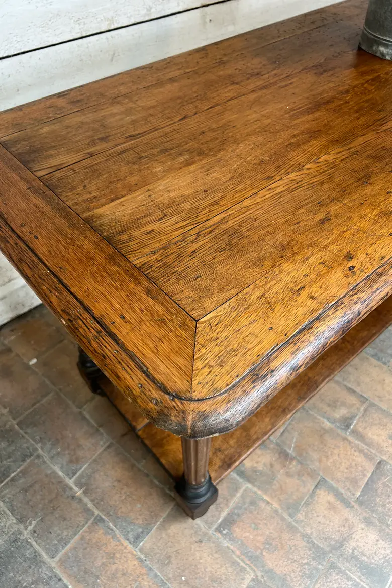 Ancienne table de drapier en chêne – XIXe siècle