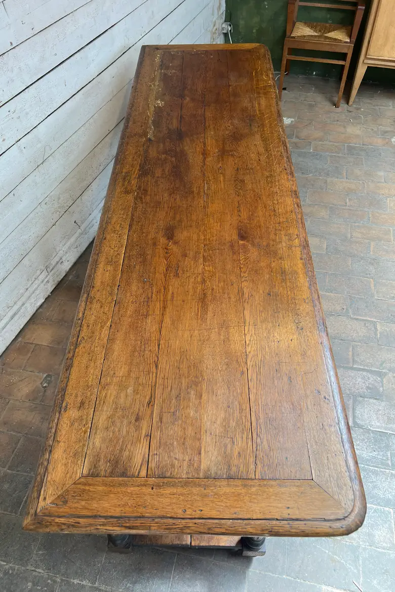 Ancienne table de drapier en chêne – XIXe siècle