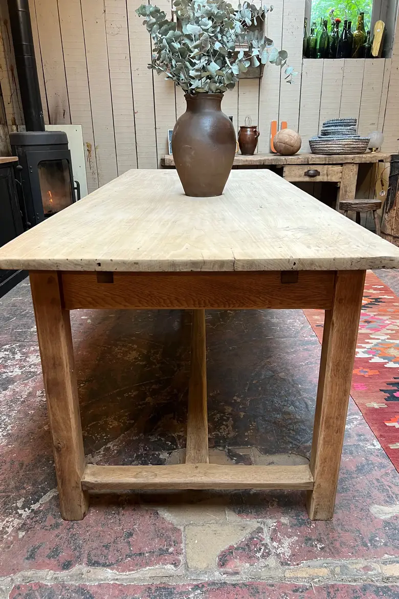 Ancienne table de ferme en bois Début XXème