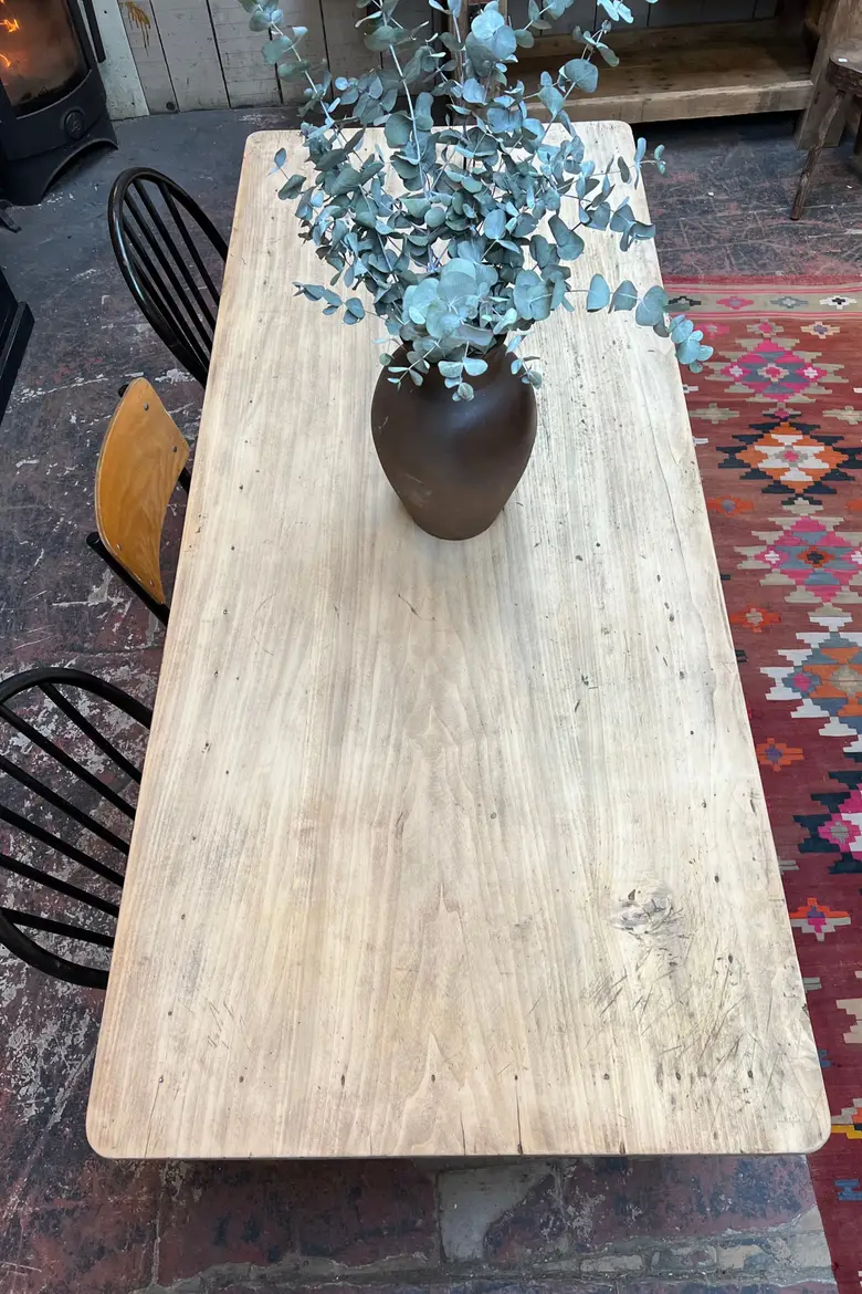 Ancienne table de ferme en bois Début XXème