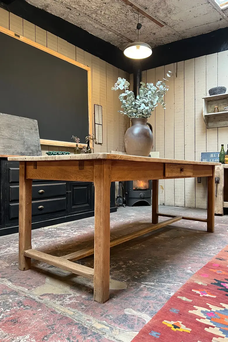 Ancienne table de ferme en bois Début XXème