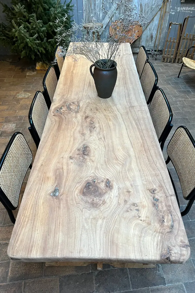 Ancienne table de ferme en orme Début XXème