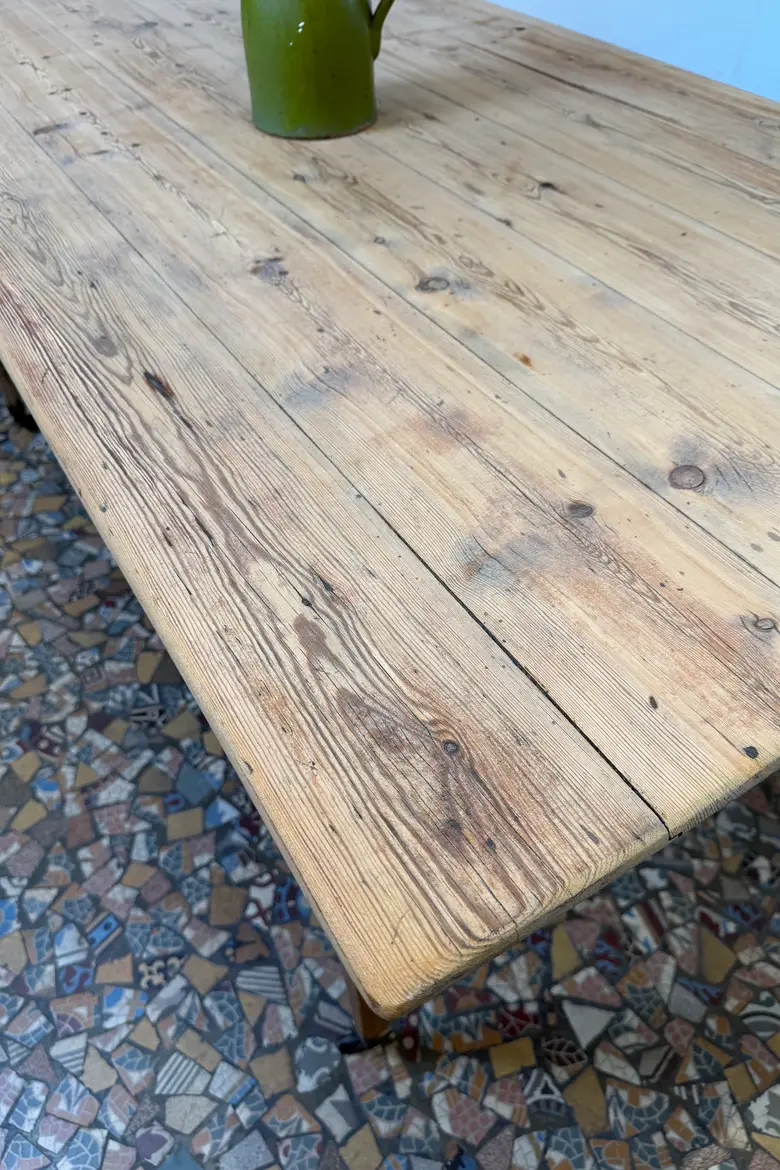 Ancienne table de ferme en sapin
