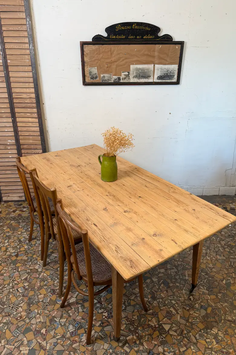 Ancienne table de ferme en sapin