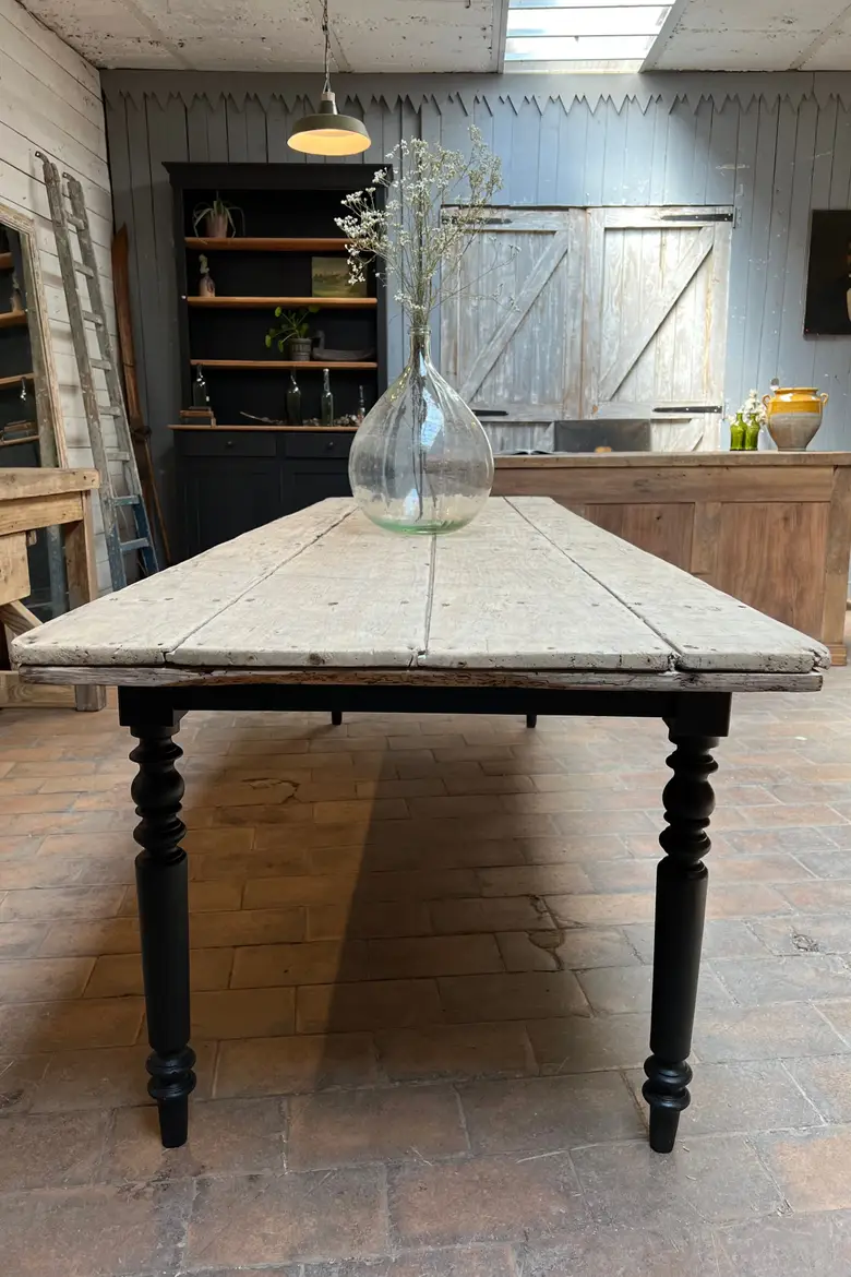 Ancienne table de ferme en sapin Début XXème