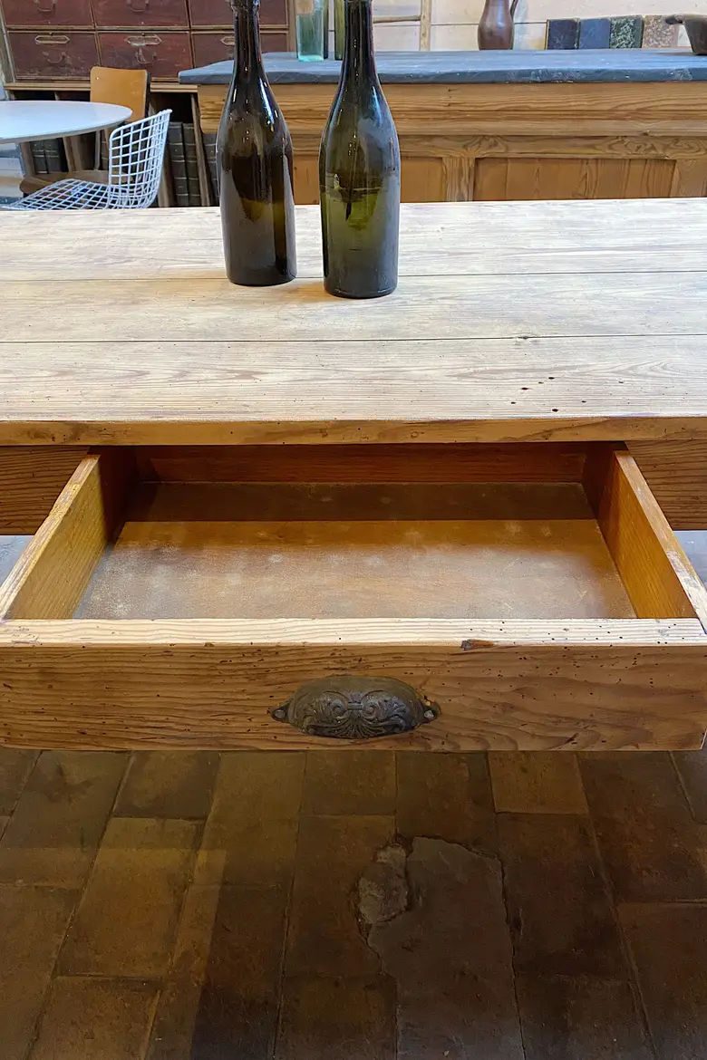 Ancienne table de ferme en sapin Début XXème