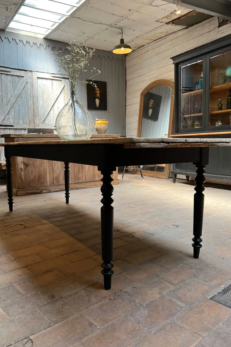 Ancienne table de ferme en sapin Début XXème