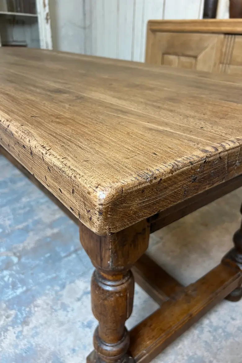 Ancienne table de ferme rustique en chêne
