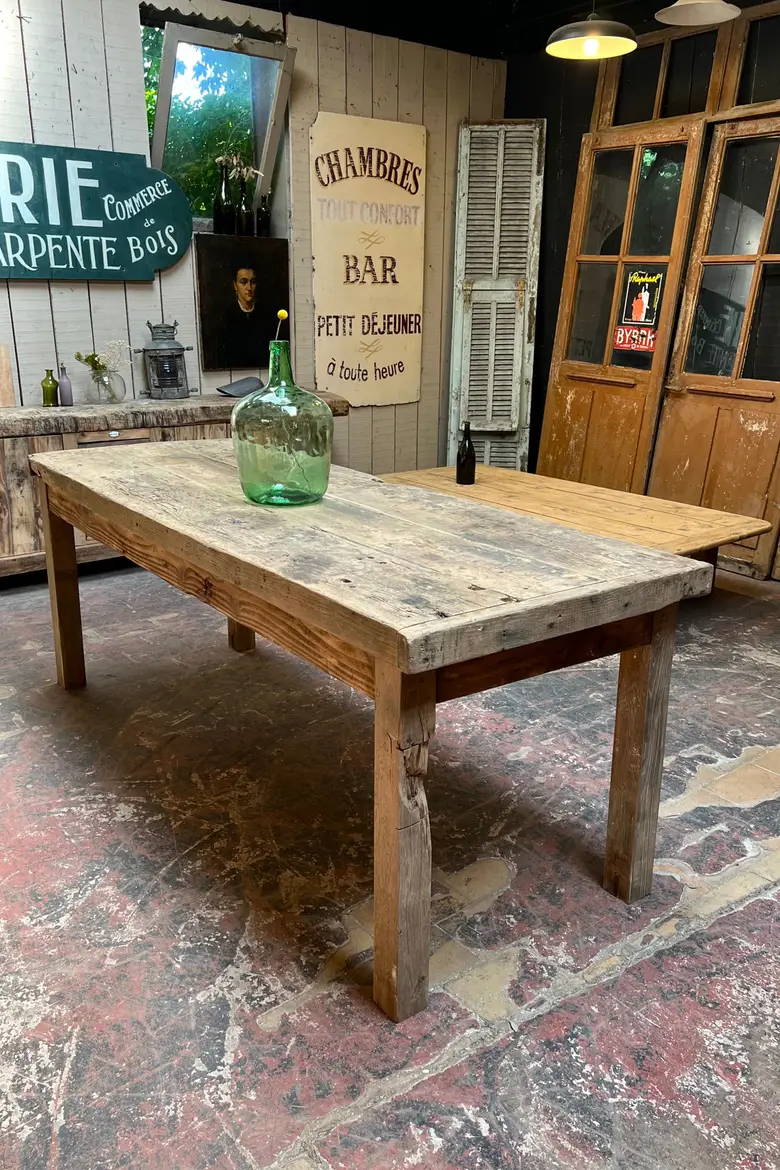 Ancienne table de métier en bois Début XXème