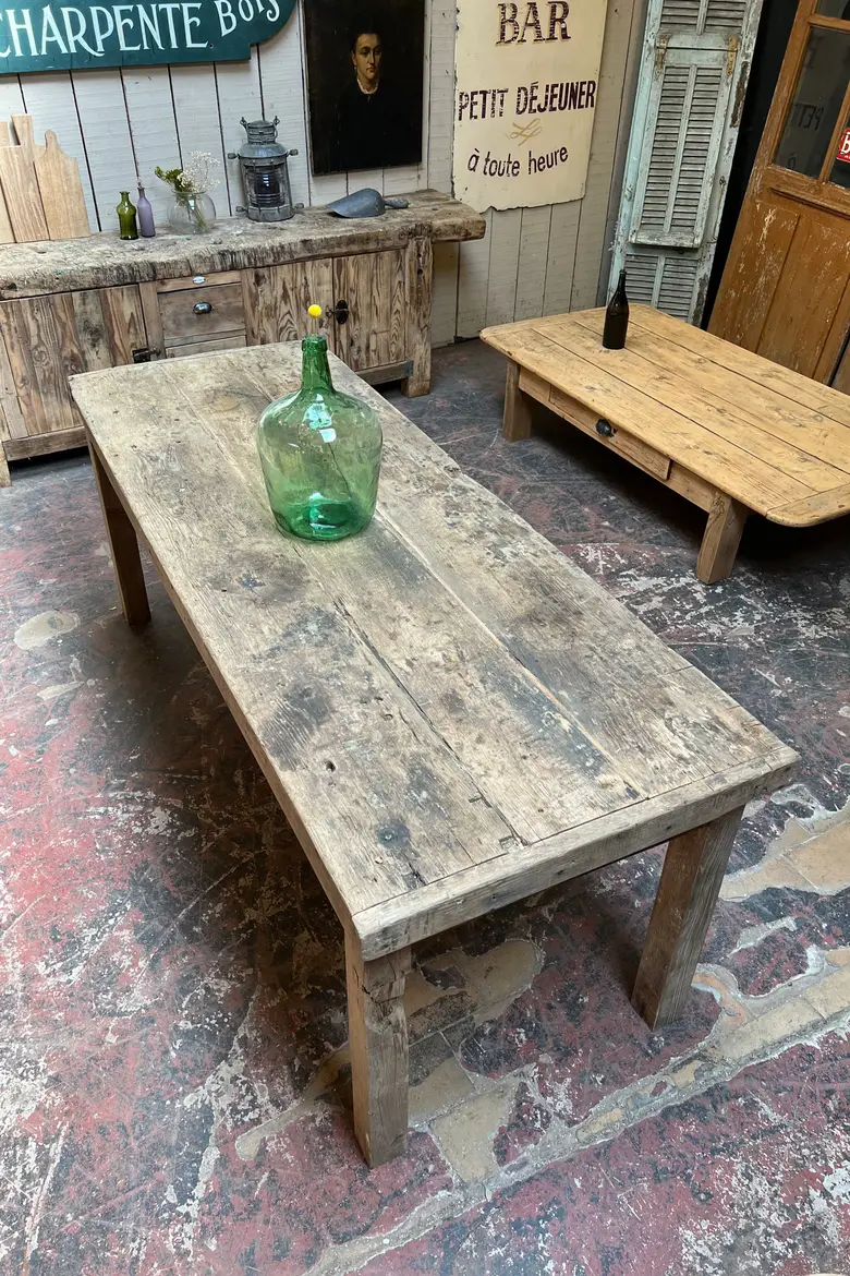 Ancienne table de métier en bois Début XXème