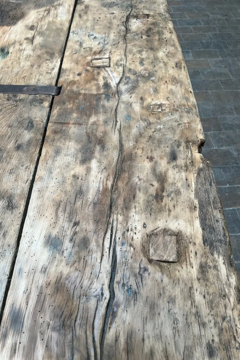 Ancienne table de métier en bois Début XXème