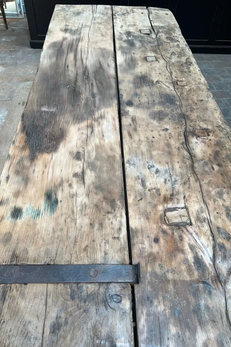 Ancienne table de métier en bois Début XXème