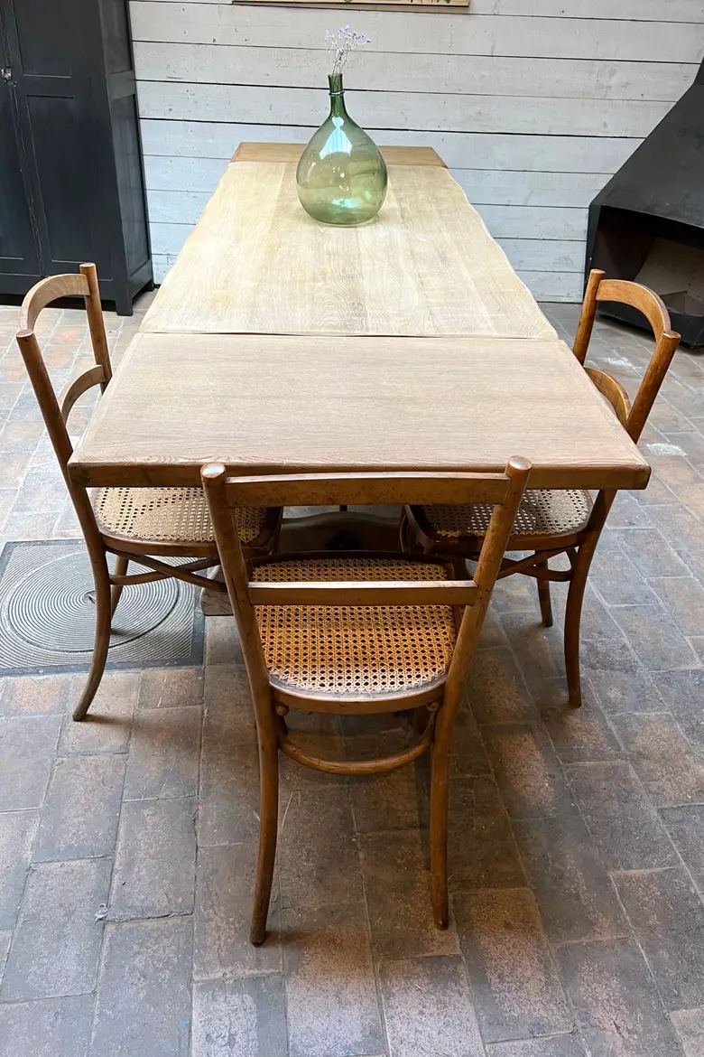 Ancienne table de réfectoire à rallonges d’origine Espagnole