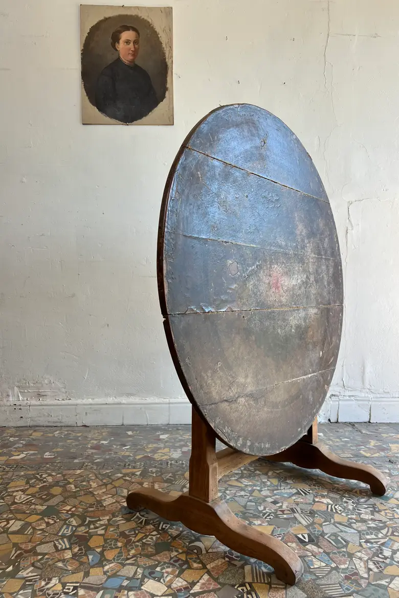 Ancienne table de vigneron basculante, fin XIXe siècle