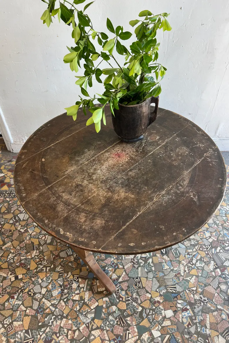 Ancienne table de vigneron basculante, fin XIXe siècle