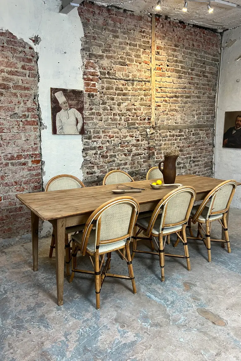Ancienne table d’estaminet – Chêne et châtaignier