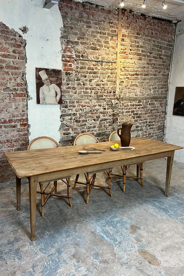 Ancienne table d’estaminet – Chêne et châtaignier