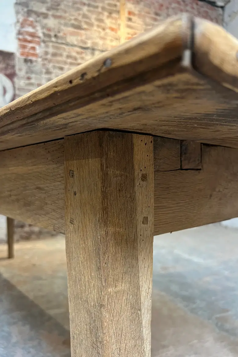 Ancienne table d’estaminet – Chêne et châtaignier