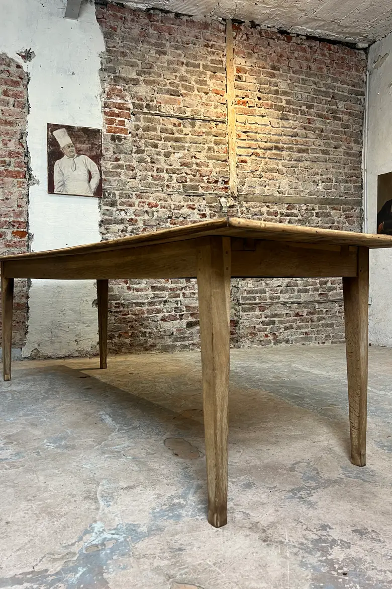 Ancienne table d’estaminet – Chêne et châtaignier