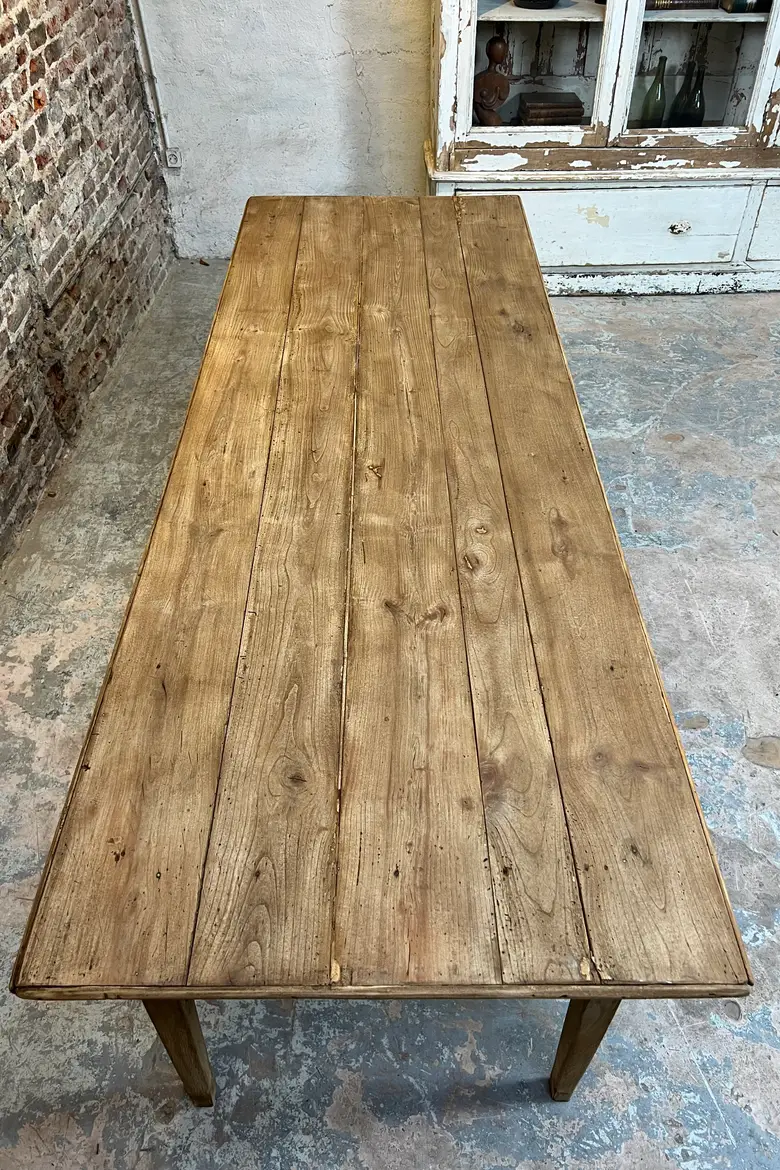 Ancienne table d’estaminet – Chêne et châtaignier