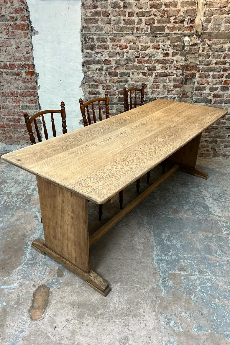 Ancienne table d’estaminet en chêne