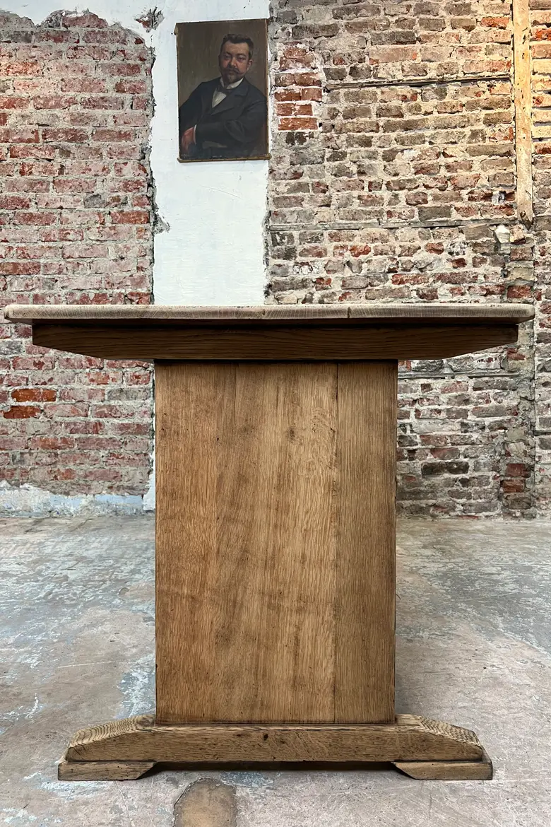 Ancienne table d’estaminet en chêne