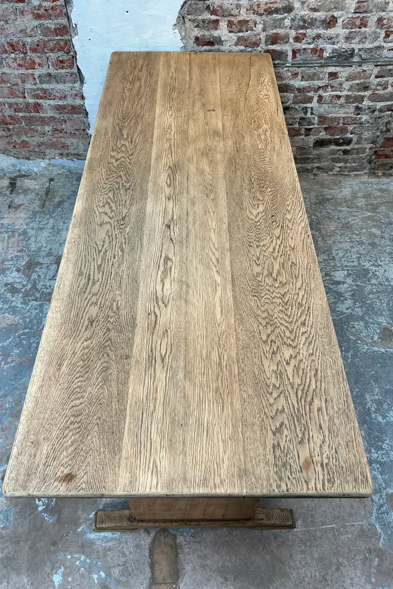 Ancienne table d’estaminet en chêne