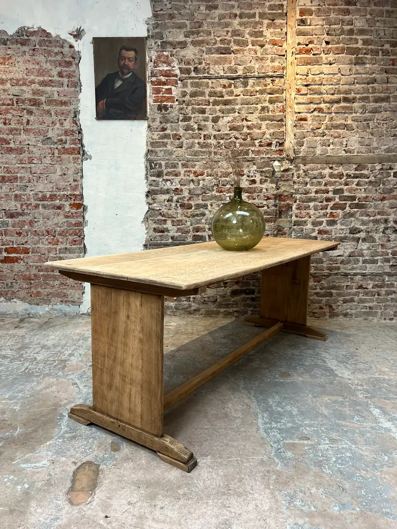 Ancienne table d’estaminet en chêne