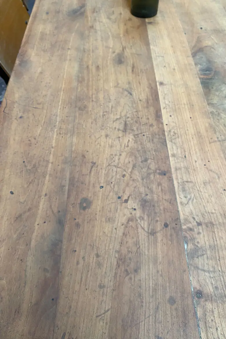 Ancienne table d'estaminet en merisier Début XXème