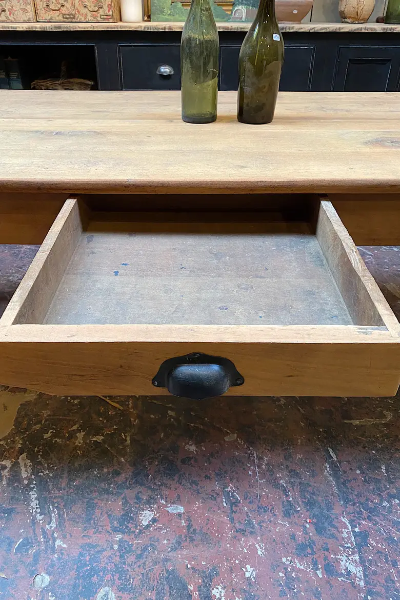 Ancienne table d'estaminet en merisier Début XXème