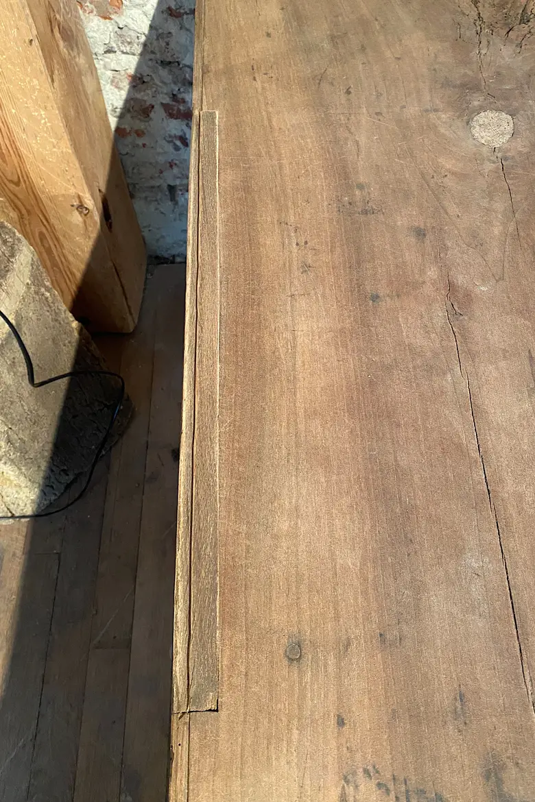Ancienne table d'estaminet en merisier Début XXème