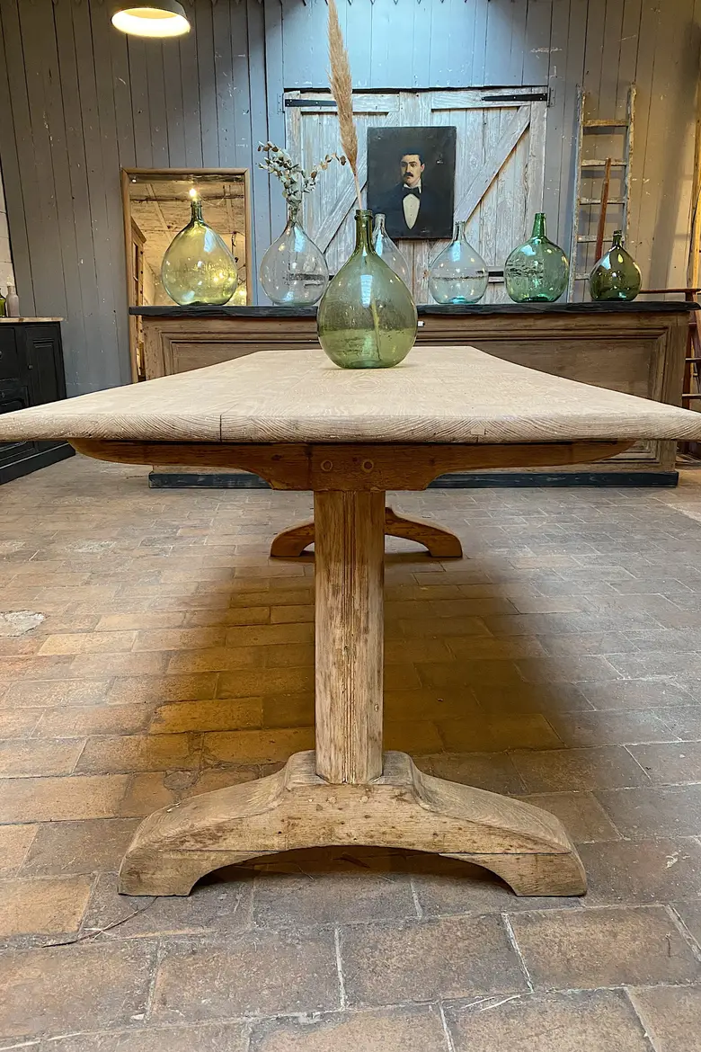 Ancienne table d’estaminet en sapin Début XXème