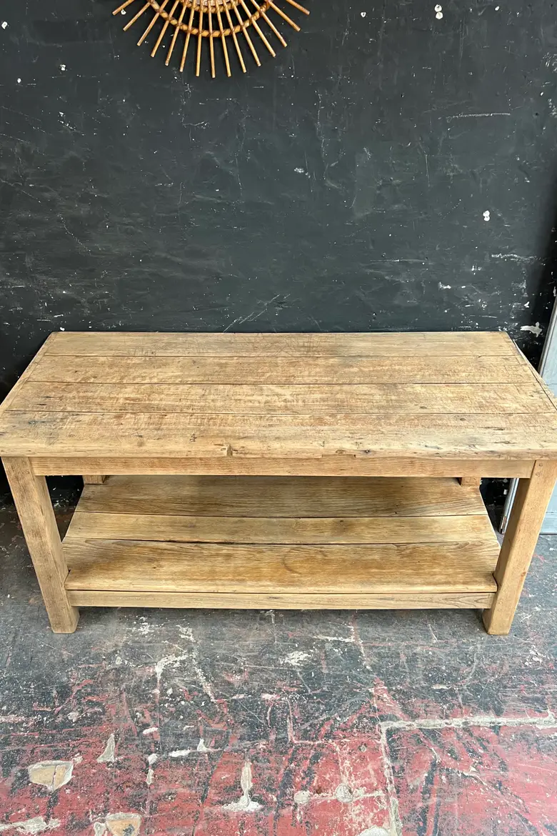 Ancienne table d’office en chêne 19e