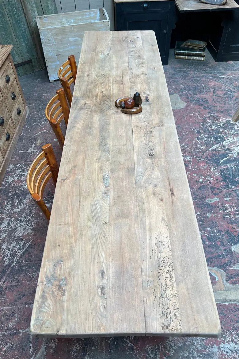 Ancienne table d’office en orme Début XXème