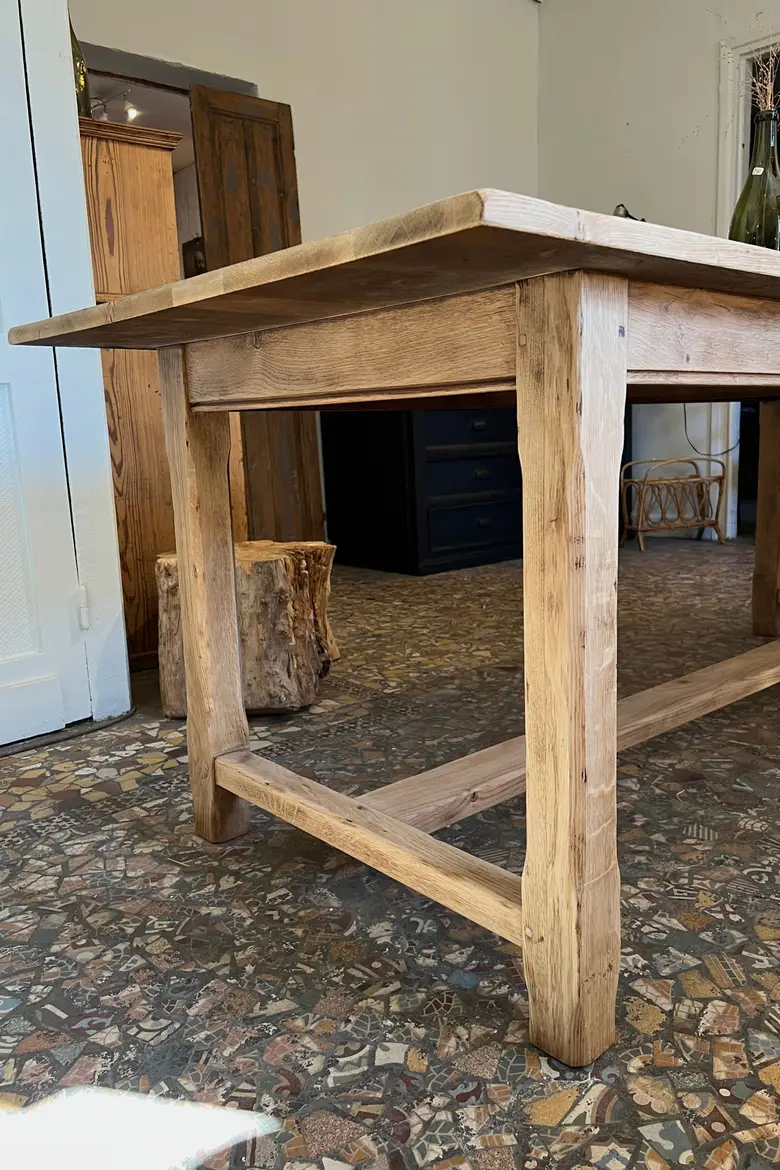 Ancienne table en chêne Années 50