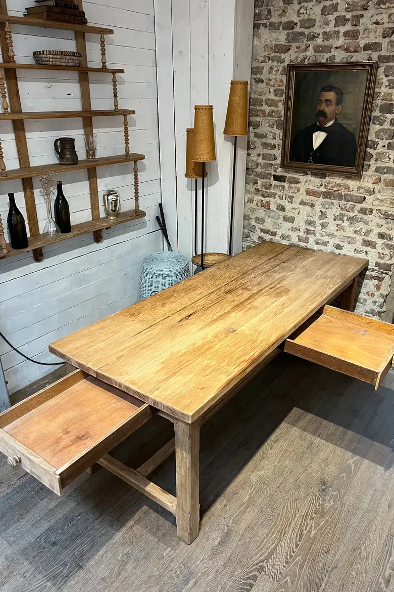 Ancienne table en chêne Années 50