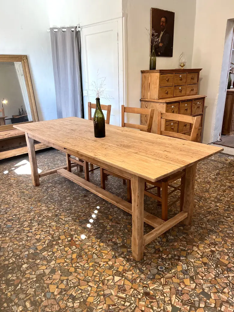 Ancienne table en chêne Années 50