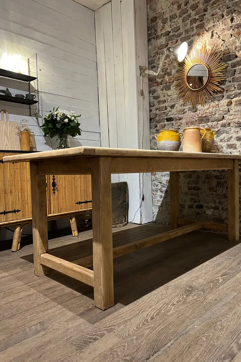 Ancienne table en chêne Années 50