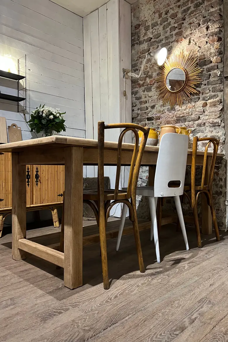 Ancienne table en chêne Années 50