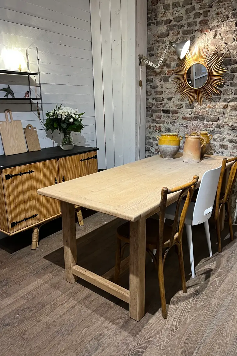 Ancienne table en chêne Années 50