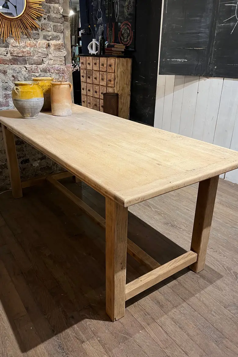 Ancienne table en chêne Années 50