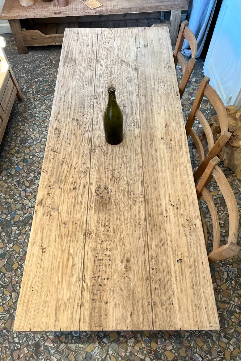 Ancienne table en chêne Années 50