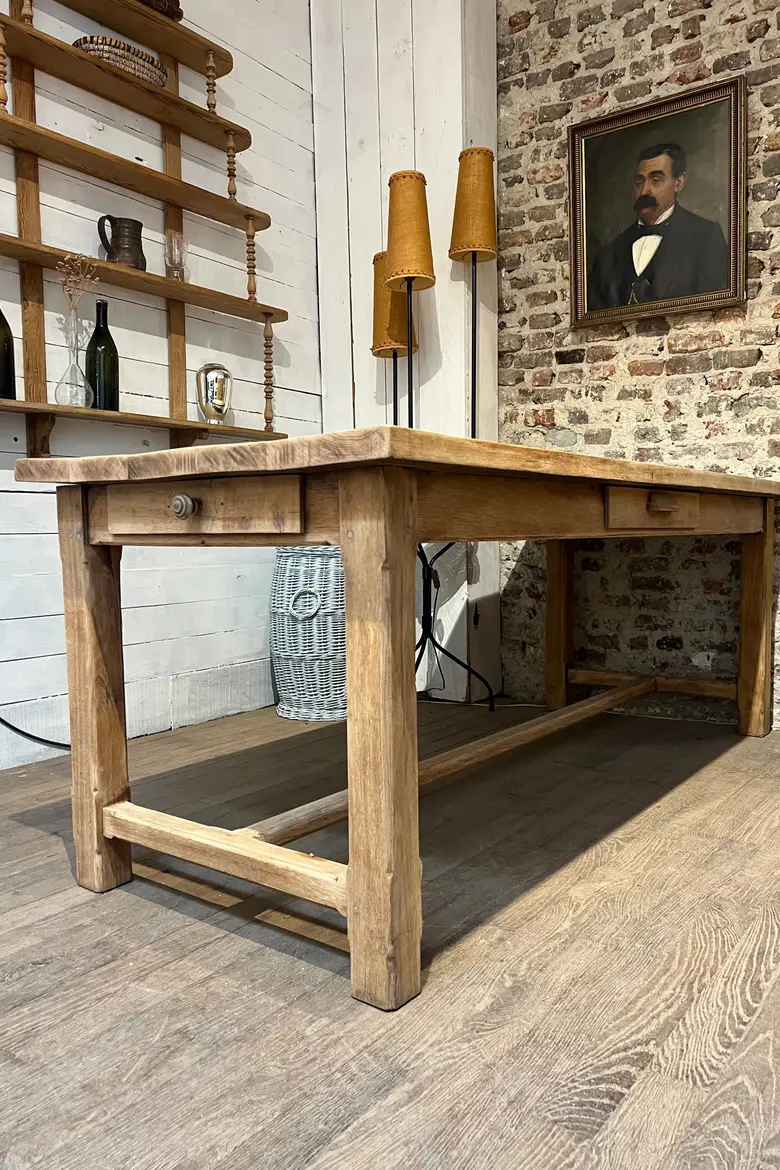Ancienne table en chêne Années 50