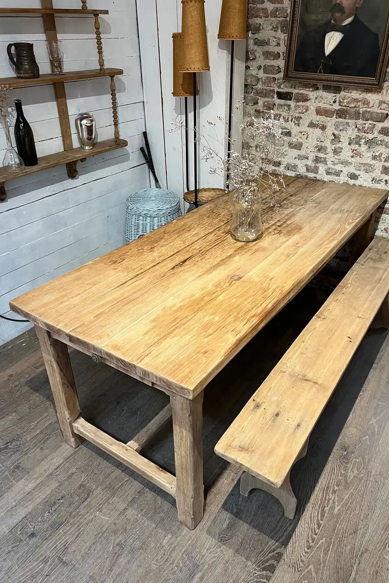 Ancienne table en chêne Années 50
