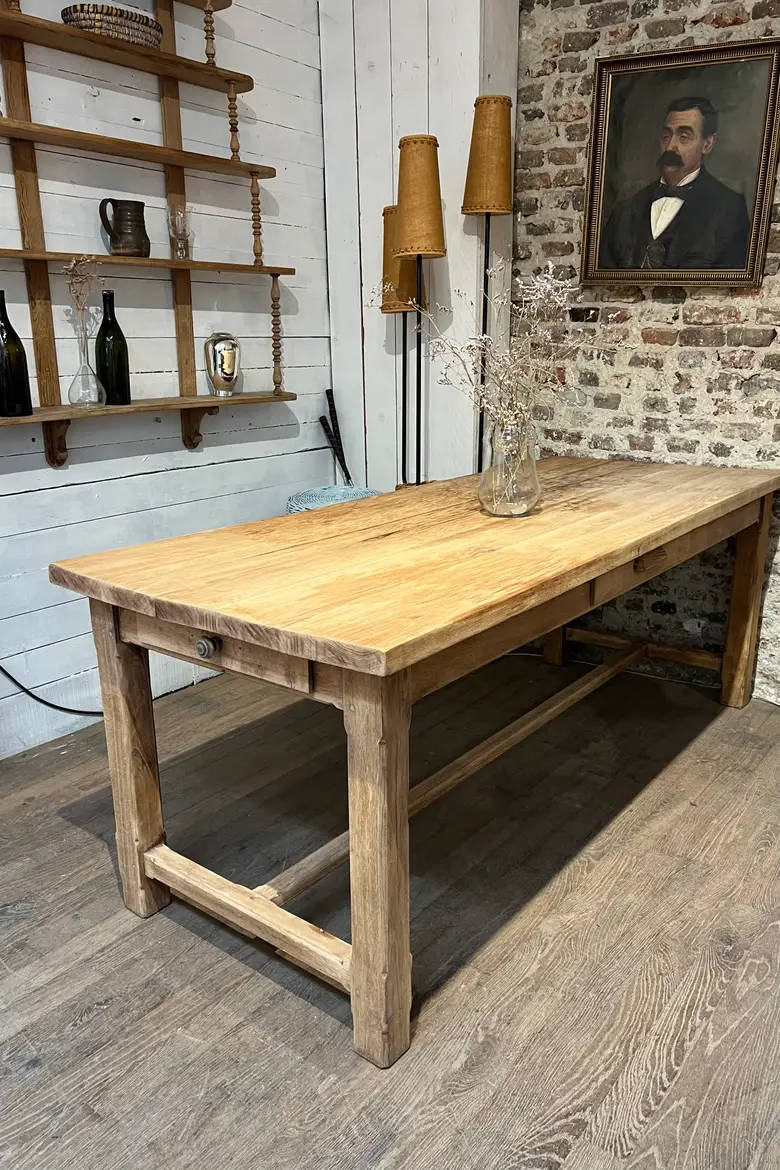 Ancienne table en chêne Années 50
