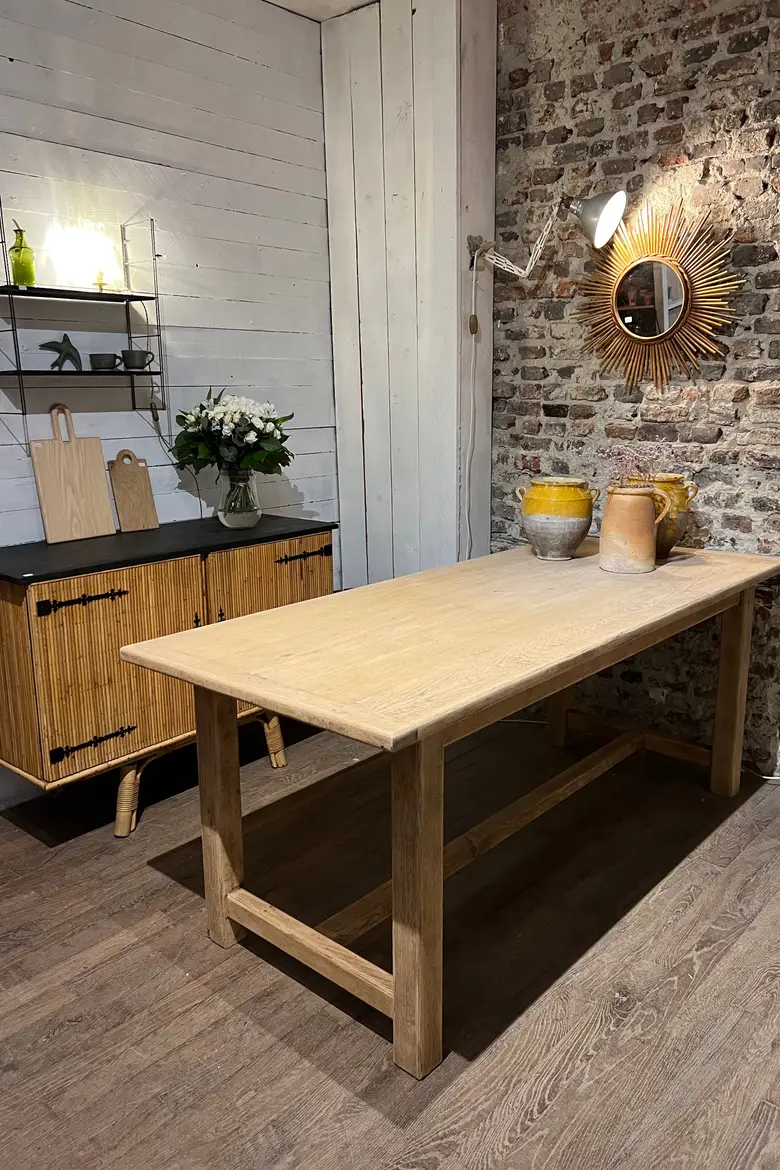 Ancienne table en chêne Années 50