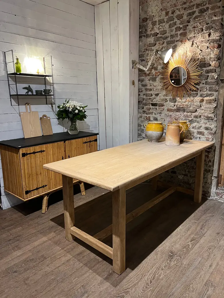 Ancienne table en chêne Années 50